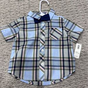 ☃️Colorful Plaid Shirt with Bow Tie☃️